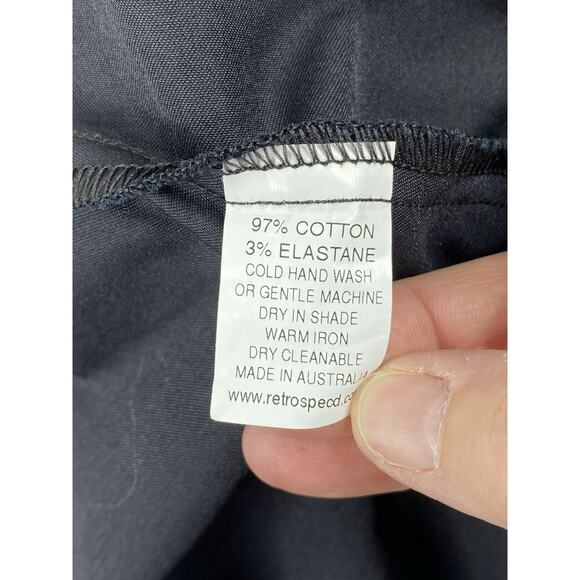 Retrospec'd Dress Sz 10 Black Deep V Stretch Fit & Flare Retro Pinup Vintage - Picture 9 of 9